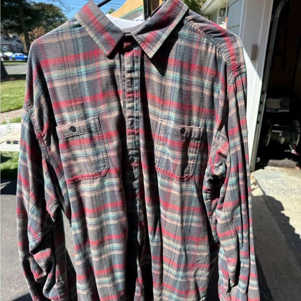 Kuhl Plaid Button Down Shirt - Red and Gray